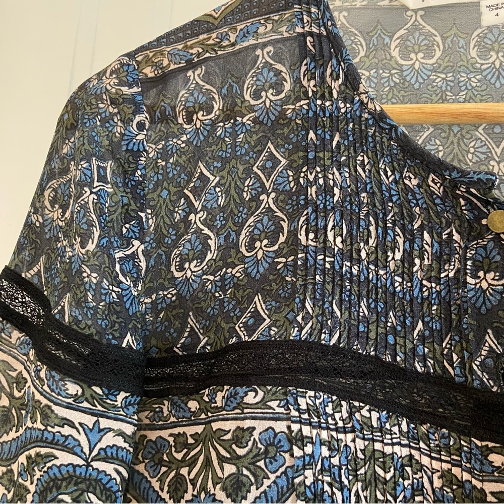 Veronica Beard Daisy lace trim blouse - Picture 4 of 5